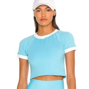 NEW!  EleVen by Venus Williams x K-Swiss Ringer Workout Tee in Ice Sky